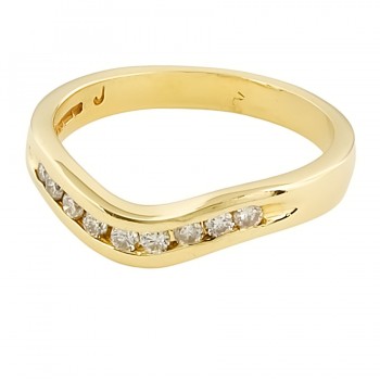 18ct gold Diamond half eternity Ring size M